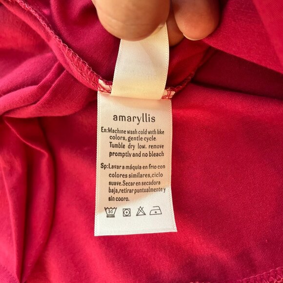 Ashlee by Amaryllis Fuchsia Womens Top Long Sleeve, Size x-small, Relaxed Fit - Picture 10 of 11